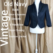 Vintage Old Navy Black Crop Strecth Fashion Jacket Size S - $16.00