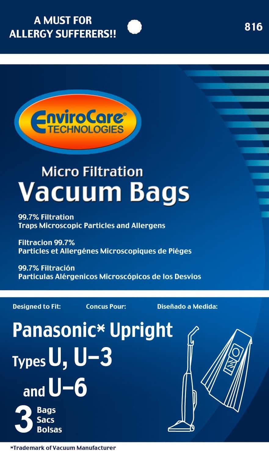 EnviroCare Replacement Micro Filtration Vacuum Cleaner Dust Bags made to... - $6.10