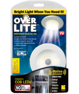 Over Lite As Seen On TV 4 in x 4 in Motion Activated Ceiling/Wall Light ... - $12.86