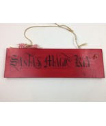 Santa&#39;s Magic Key 18&quot; Red Sign Ring Hook Christmas Decoration Wall Art - £15.79 GBP