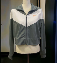 Nike Womens Sportwear Heritage Track Jacket Size L Cool Gray - £20.36 GBP
