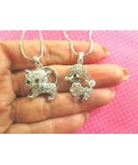 Crystal dog and cat necklaces- SET OF 2 - $10.39