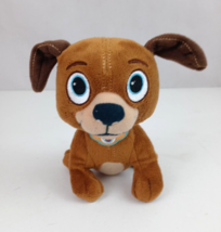 Disney Doc McStuffins Brown Dog Findo earing Bandaid Collar 5.5&quot; Plush - £4.57 GBP