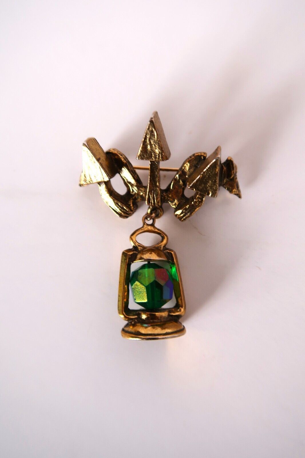 Vtg Zentall Aurora Borealis Lantern Brooch and similar items