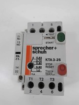 Sprecher + Schuh KT3-25-PA-11 Manual Motor Starter 0.63-1A - $45.00