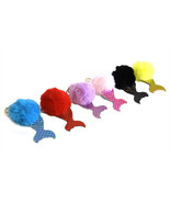 Mermaid Pom Pom Keychain - Key Chain 6 pack  Christmas Stocking Stuffer - $12.00 CAD