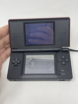 Nintendo DS Lite Crimson - Broken Hinge and Top Screen Blank Parts Red Black - $21.99