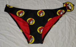 BUC-EE&#39;S Women&#39;s Bikini Bottom MEDIUM Buc-ee Black &amp; Red All Over Print New - £11.36 GBP