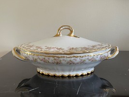 Antique Haviland Limoges France Schleiger 844 Oval Covered Vegetable Bowl - £177.64 GBP