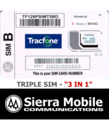 TRACFONE TRIPLE SIM CARD 3 in 1 • GSM 4GLTE T-MOBILE MVNO •  WITH TRACKING - $8.77