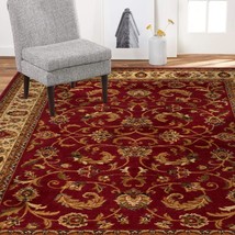 Home Dynamix Royalty Elati Traditional Area Rug 7&#39;8&quot;X10&#39;4&quot;, Oriental Red/Ivory - £69.03 GBP