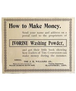 Ivorine Washing Powder 1894 Advertisement Victorian Soap Make Money ADBN1zz - €17,20 EUR