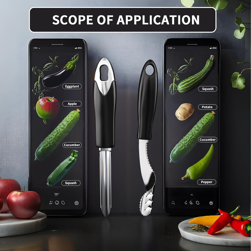 Jalapeno Pepper Corer & Zucchini/Cucumber Corer, Set of 2, Newness Stainless Ste Item image 5