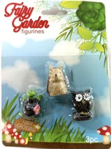 NIB Fairy Garden Figurines Miniature Animals Owl Turtle Hedgehog - $4.95 CAD