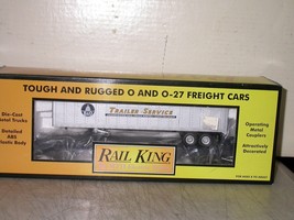 MTH RailKing O 027 B&amp;O Flatcar w/ Trailer 30-7633 LN in Box Baltimore &amp; ... - £23.58 GBP