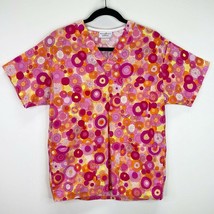 Peaches Uniforms Floral Scrub Top Shirt Size XS - $6.92