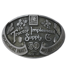 VTG Tractor Implement Supply Co. 59 Yrs Pewter Belt Buckle Since 1937 Fa... - £21.87 GBP