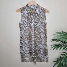 Chico&#39;s | Leopard Animal Print Sleeveless Tunic Blouse Chico&#39;s Size 00 XXS 2 - £19.33 GBP