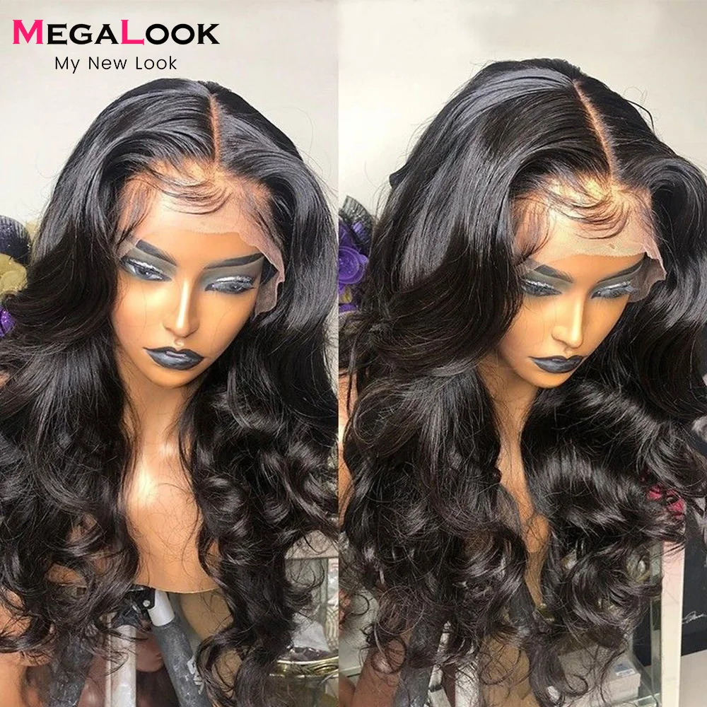 Body Wave 13x4 Lace Front Wig Pre Plucked Remy Peruvian Wigs Human Hair 28  - £203.18 GBP