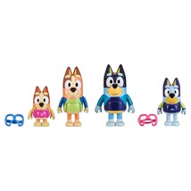 Bluey Figure 4-Pack, Pass The Parcel 2.5-3 inch, Bingo, Lucky&#39;s Dad and ... - £13.25 GBP