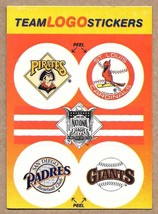 1991 Fleer Team Logo Stickers NL: Pittsburgh St. Louis San Diego San Francisco - £1.56 GBP