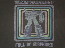 Mighty Fine Brand Transformers Cartoon Black Graphic Print T Shirt - W/O... - $15.01