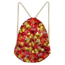 Merry Christmas Printing Women Backpack Mini Drawstring Bags for Girls Best Chil - £95.59 GBP