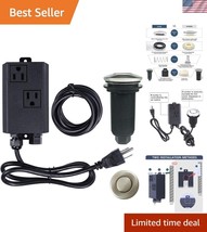 Stylish Stainless Steel Dual Outlet Air Switch Kit for Kitchen Waste Dis... - $40.50