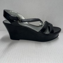 Kelly &amp; Katie Norwood Black Leather Platform Sandals Shoe Size 7.5 NWOB - $38.61