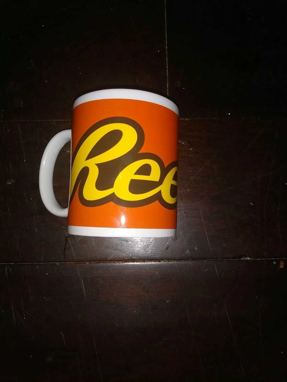 Reese’s Pieces Big Letter Peanut Butter Cup Coffee Mug 12 oz One Mug - $9.89