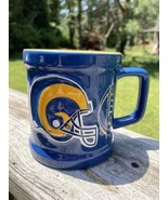 Vtg Official NFL St. Louis Rams Coffee Mug 1999 Raised Helmet Logo Excel... - £25.99 GBP