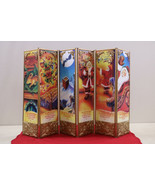 Mid Century  Folding Tabletop Story  Christmas Screen  Night Before Chri... - $40.47 CAD