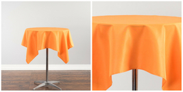 54 x 54 Square Polyester Tablecloths, Party Event - Orange - P01 - $27.43
