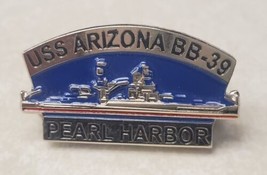 USS Arizona BB-39 Pearl Harbor Remembrance Lapel Hat Pin Collectible Pinchback - £15.30 GBP