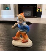 VINTAGE ~ Figurine Of Little Boy Holding A Wood Log - Made in Occupied J... - $11.88