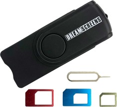 USB SIM Card Reader Multi Media SD TF MMC with Micro and Nano SIM Adapte... - £31.88 GBP