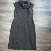 Antonio Melani Sheath Dress Womens 10 Brown Lined Scrap Sleeve Ladies Work Party - £14.91 GBP