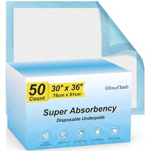 50 Count 30 X 36 Super Absorbency Disposable Underpads, Leakproof Quick Drying,  - $45.99