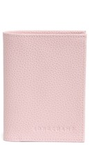 Longchamp Le Pliage Leather ID Card Holder Case Compact Wallet ~NIB~ Powder Pink - £62.43 GBP