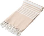 Travel-Friendly Turkish Beach Towel - Thin, Ultra-Soft &amp; Sandproof, 71”x37” - $39.55