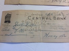 Lot Of 10 Vintage 1952 Central Bank Checks Vintage Ephemera Lexington Ky - £14.30 GBP