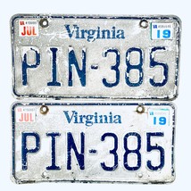 2019 United States Virginia Base Passenger License Plate PIN-385 - £20.84 GBP