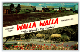 Greeting From Walla Walla, Washington the World&#39;s Pea Center Postcard Unposted - £3.89 GBP