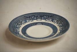 Old Vintage Blue Willow by Churchill 5-1/2&quot; Saucer Plate Made in England - £7.78 GBP