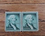 US Stamp George Washington 1c Strip of 2 1031 - £1.11 GBP