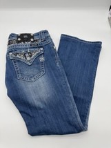 Miss Me Jeans JP6075B Bootcut Denim Embellished  Rhinestones Pockets Size 30 - £16.87 GBP