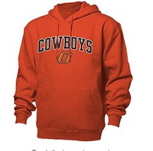 NEW NCAA Oklahoma State Cowboys Orange Hoodie Sweatshirt Embroidered Mens Large - £37.36 GBP