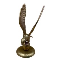 Vintage Brass Eagle On Ball Stand Wings Spread 8” Patriotic Hollywood Re... - $19.79