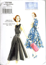 Vogue V8788 Misses 6 to 14 Circa 1954 Pullover Back Wrap Dress UNCUT Pattern - £15.91 GBP