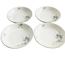 4 Kgl Pr Tettau Germany The Spring Bouquet China 1969 Cereal Bowls Silver RimVtg - £20.35 GBP